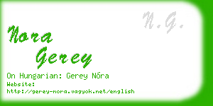 nora gerey business card