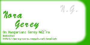 nora gerey business card